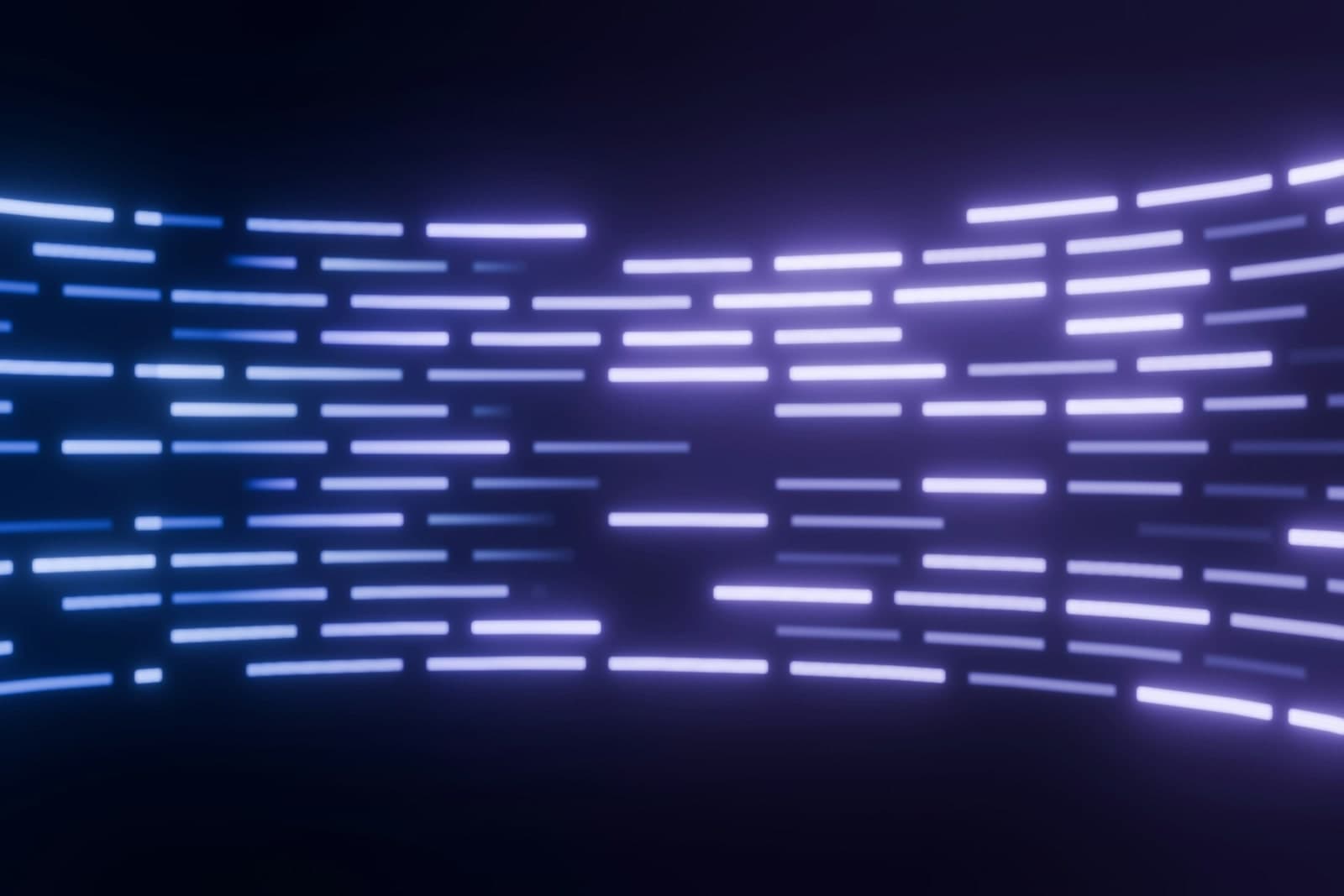 Blue and purple light lines representing governed health data movement.